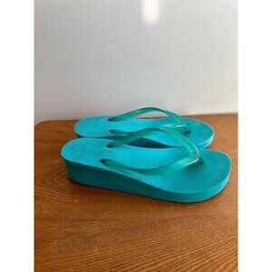 Women's Unbranded Flip Flops Rubber Slippers Sandals Blue Size 6 Sku  2830